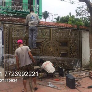 Luxury Wooden Gate Designs For Villas Panel Gate Design No-3285