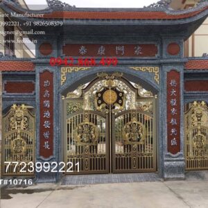 Latest Entry Gate Designs Granite Stone Gate Pillar No-3376