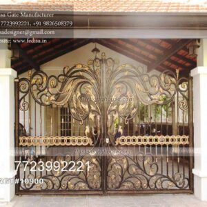 Elegant Front Gate Design Trends Grill Compound Wall No-3581