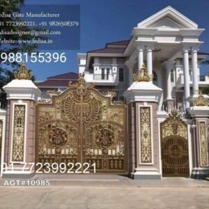 Stylish Main Gate Design For Modern Houses Front Gate Roof Design No-3674