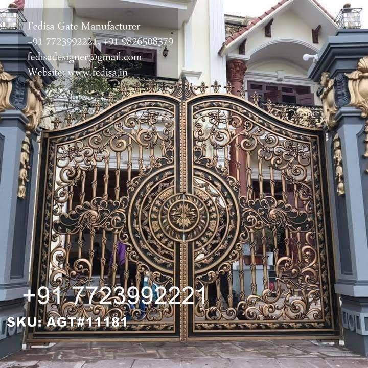 Elegant Entrance Gate Designs Double Door Gate Design Wood No-3781