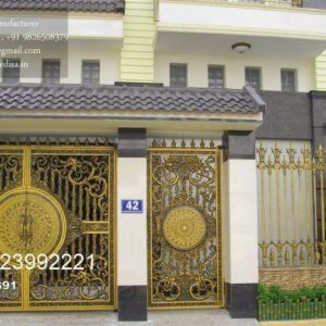 Unique Gate Design Ideas For Entry Double Sliding Gate Design No-4013
