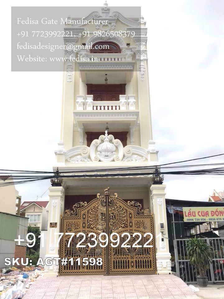 Stunning Front Gate Ideas Grill Boundary Wall Design No-4242