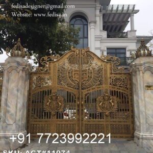 Beautiful Gate Design Ideas For Entryway Gate With Roof Design No-4400