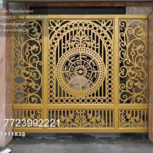 Unique Gate Design Concepts For Entryways Sliding Gate With Wicket Gate No-4504