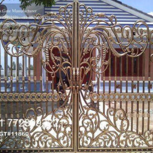 Black Iron Gate Design Inspiration Boundary Wall With Grill Design No-4534