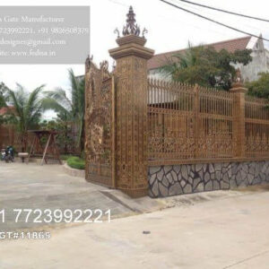 Artistic Gate Design Ideas For Entry Double Gate Fence Design No-4539