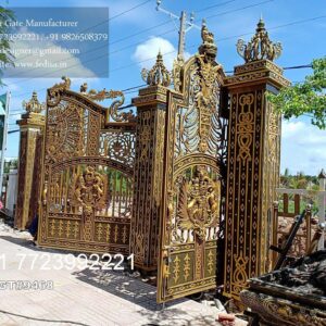 Strong And Stylish Gate Design Ideas Iron Fence Designs No-5086