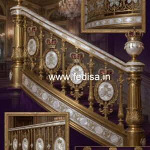 Stylish Balcony Design India With Steel Railings No-44601