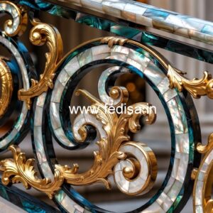 Stylish Indian Balcony Design With Railings No-44611