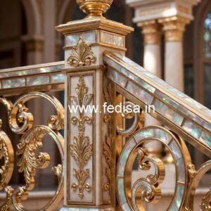 Modern Balcony Railings With Glass Panels No-45129