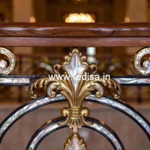Modern Balcony Railings With Glass Panels Design No-45295