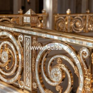 Modern Balcony Design With Stylish Steel Railings No-45315