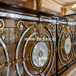 Stylish Balcony Railing Design With Glass And Steel No-45768