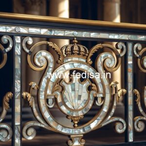 Ghar Balcony Design With Steel Railings No-46266