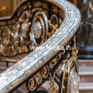 Modern Staircase Design With Stylish Railings India No-46343