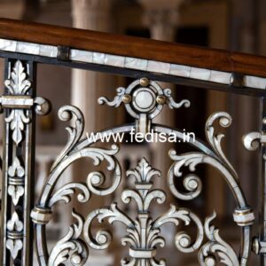 Stylish Indian Balcony Design With Railings No-48009