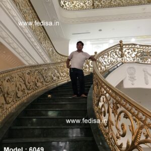 Elegant Brass Railing Design With Artistic Finish Simple Terrace Railing Design