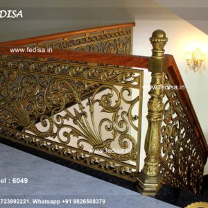 Antique Brass Balcony Railing Design For Interiors Outside Stairs Railing Design