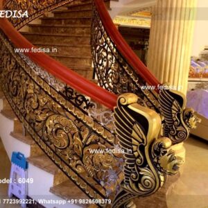 Modern Brass Railing Design For Premium Homes Shishe Ki Railing Ke Design