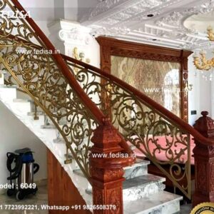 Decorative Brass Balcony Railing With Unique Design Roof Side Railing Design