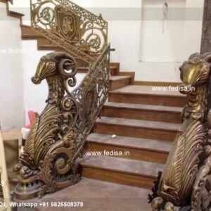 Elegant Brass Balcony Railing For Interior Decor Railing Best Design