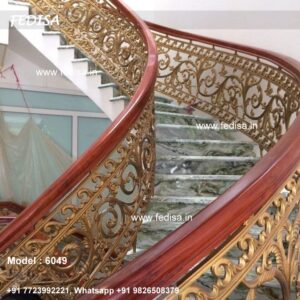 Stylish Brass Staircase Railing For Interior Design Balcony_ Iron Railing Design Modern 2026