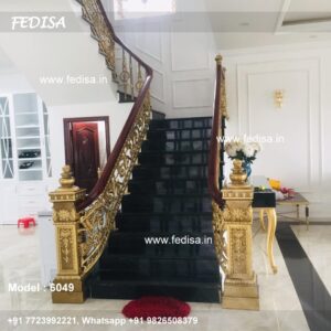 Decorative Brass Handrail Design For Luxury Homes Designer Railings And Grills