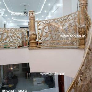 Premium Brass Stair Railing With Unique Design Grc Railing Design