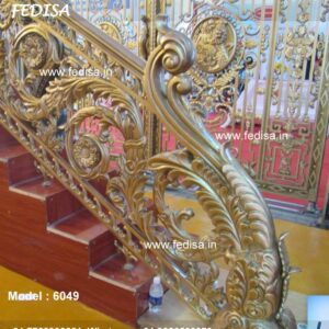 Elegant Brass Balcony Railing With Designer Style Ss Railing Design For Roof