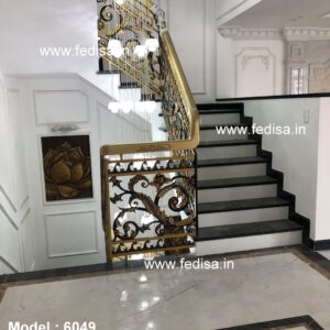 Antique Brass Handrail Design For Classic Villas Simple Baluster Design
