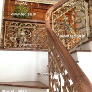 Designer Brass Balcony Railing With Unique Finish Stainless Steel With Glass Handrail Design