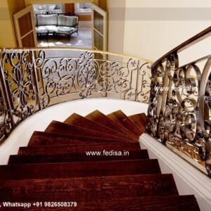 Stylish Brass Handrail Design For Contemporary Homes Eid Ka Railing Design