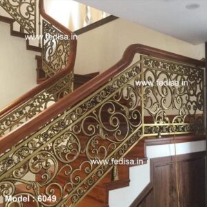 Stylish Brass Balcony Railing For Luxury Decor Steel Ladder Railing Design