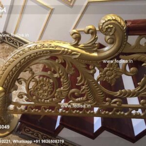 Luxury Brass Handrail Design For Elegant Staircases Railings Wood Design