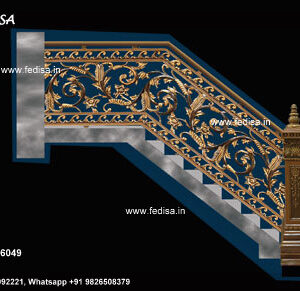 Decorative Brass Railing Design With Floral Patterns Modern Guard Rail