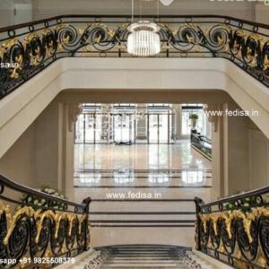 Modern Brass Staircase Railing Design Inspiration Modern Wrought Iron Stair Railing