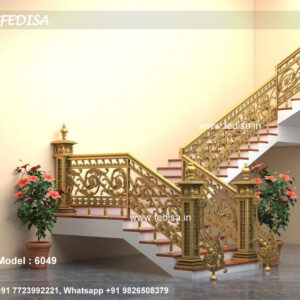 Custom Brass Stair Railing Design Steel Railing For Sitout