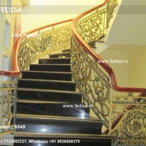Designer Brass Handrail For Luxury Interiors Railing Design For Wall