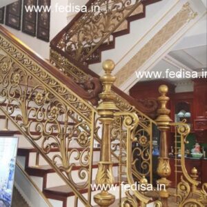 Stylish Brass Stair Railing For Modern Homes Design Of Ladder Railing