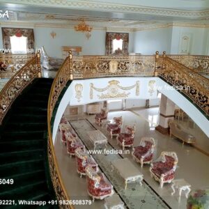 Antique Brass Staircase Railing Design Minimalist Stair Handrail