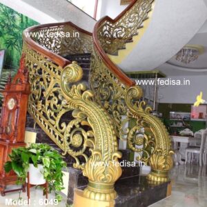 Custom Brass Balcony Railing Design Square Pipe Railing Handrail
