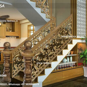 Elegant Brass Staircase Railing Design Simple Home Railing Design