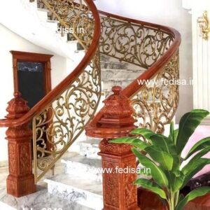Premium Brass Balcony Railing Collection Steel Railing Chain Design
