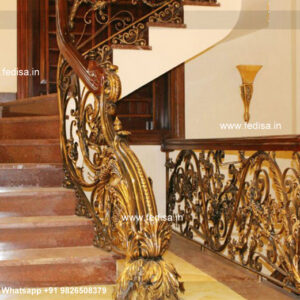 Decorative Brass Handrail Design Metal Modern Railing