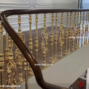 Designer Brass Balcony Railing Collection Stainless Steel Square Pipe Railing