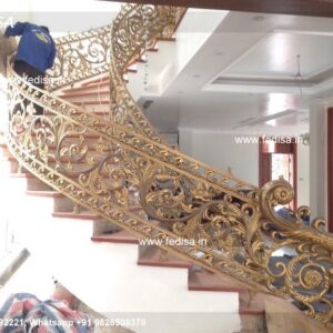 Modern Brass Balcony Railing With Sleek Finish Ss Railing Latest Design