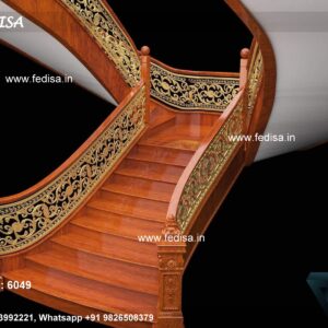 Elegant Brass Balcony Railing With Artistic Patterns Grill Design Stainless Steel
