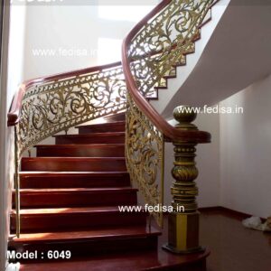 Decorative Brass Balcony Railing For Luxury Homes Plain Steel Railing Design