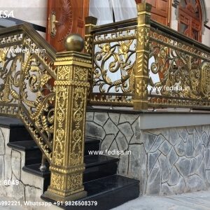 Decorative Brass Stair Railing With Unique Style Railing Glass Design Balcony